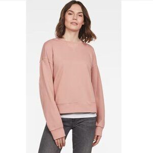 G Star Raw Women Pink Oversize Round Neck Long Sleeve Sweater Top Size XS
